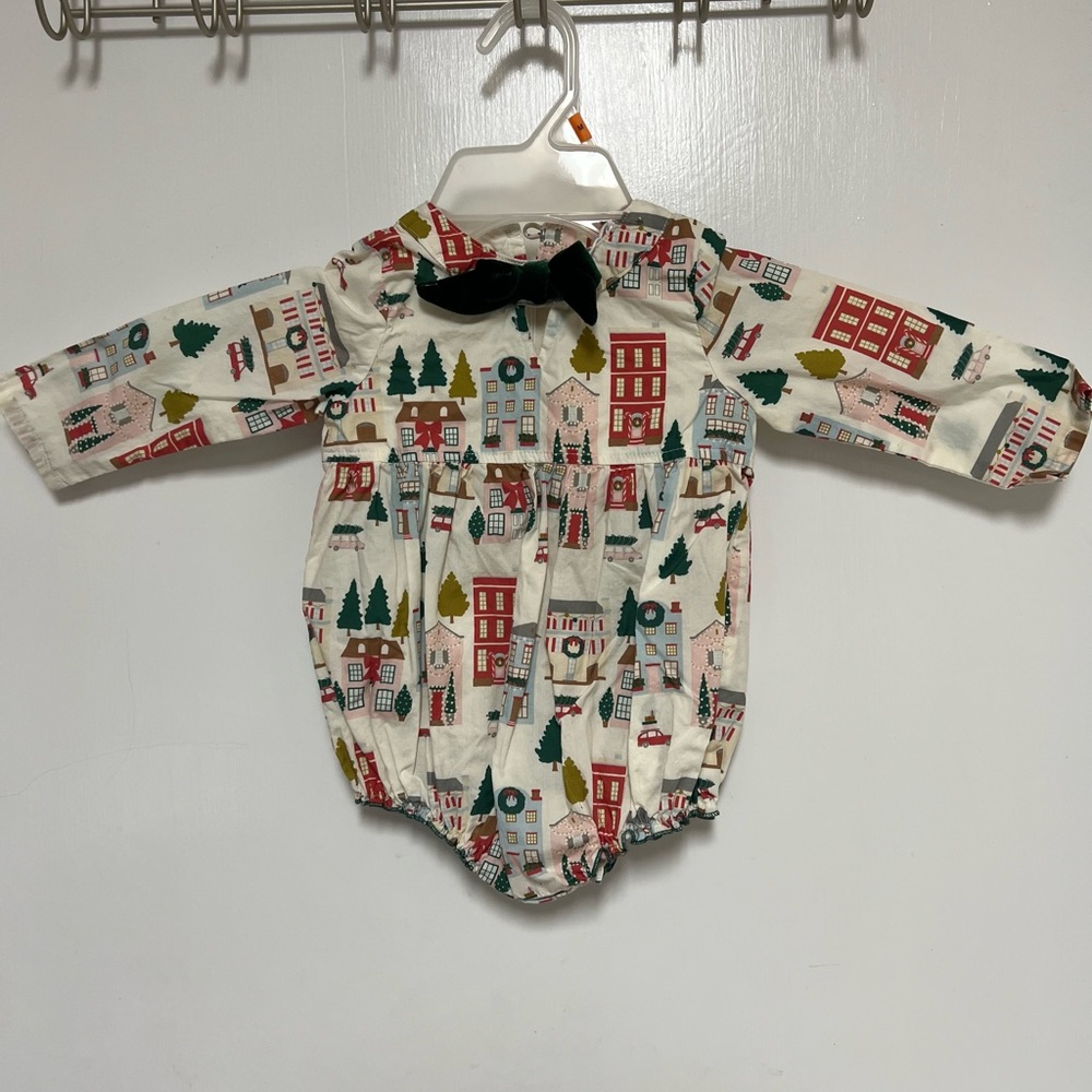 Pink chicken Christmas romper